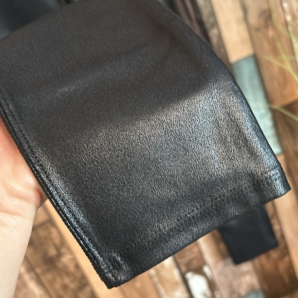 Ginasy black faux leather pleather ankle leggings - Picture 15 of 16